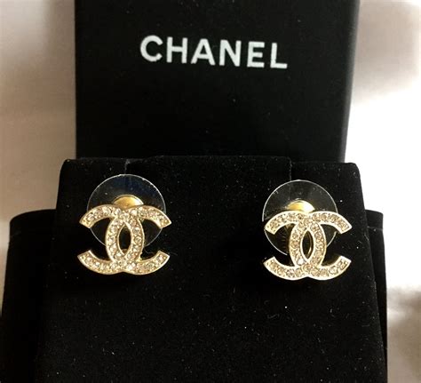 replica chanel cc stud earrings|chanel double c earrings real.